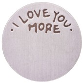 DA993 Love You More Plate in Silver for 30mm Locket