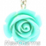 CH209 Light Blue Rose Dangle