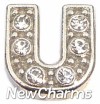 silver letter locket charms