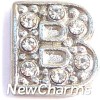 silver letter locket charms