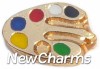 H1045 Painting Pallet Floating Locket Charm