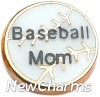 H1154 Baseball Mom Floating Locket Charm