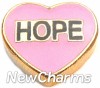 H1163 Hope Heart Floating Locket Charm