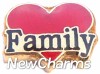 H1201 Family Heart Floating Locket Charm