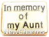 H1319 In Memory Of My Aunt Gold Trim Floating Locket Charm