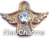 H1347 Angel With Clear Stone Floating Locket Charm