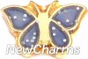 H1462 Blue Butterfly Floating Locket Charm
