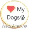 H1532 Love My Dogs Floating Locket Charm
