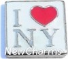 H1584 I Love NY New York Floating Locket Charm