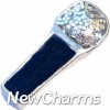 H1682 Silver Glitter Microphone Floating Locket Charm