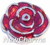 H3501 Red Rose Floating Locket Charm