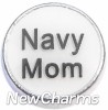 H4112 Navy Mom Floating Locket Charm