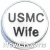 H4114 USMC Wife Floating Locket Charm