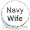H4117 Navy Wife Floating Locket Charm