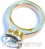 H9013g Ring in Gold Floating Charm (smaller stone)