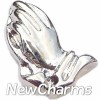 H5085 Silver Praying Hands Floating Locket Charm