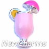 H5133 Pink Tropical Drink Floating Locket Charm