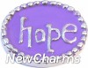 H6108 Big Hope Purple Floating Locket Charm
