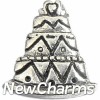 H6131 Tiered Silver Wedding Cake Floating Locket Charm