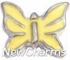 H6155 Yellow Butterfly Floating Locket Charm