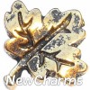 H6220 Vintage Gold Leaf Floating Locket Charm