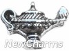 H6222 Vintage Silver Genie Lamp Floating Locket Charm