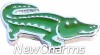 H6234 Green Alligator Floating Locket Charm