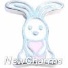 H6236 Cute Rabbit Floating Locket Charm