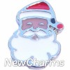 H6252 Santa with Fluffy Beard Floating Locket Charm
