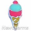H6516 Ice Cream Cone Floating Locket Charm