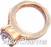 H6518 Rose Gold Ring With Stone Floating Locket Charm