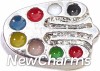 H6525 Paint Palette Silver Floating Locket Charm