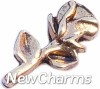 H6542 Gold Rose Floating Locket Charm