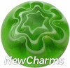 H6602 Green Swirl Circle Stones Floating Locket Charm