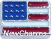 H7005 USA Flag Floating Locket Charm