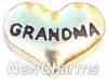 H7047 Grandma Gold Heart Floating Locket Charm