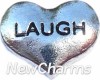 H7056 Laugh Silver Heart Floating Locket Charm