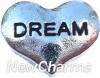 H7057 Dream Silver Heart Floating Locket Charm