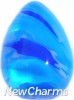 H7058 Blue Tear Drop Stone Floating Locket Charm