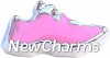 H7076 Pink Shoe Floating Locket Charm