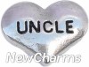 H7132 Uncle Silver Heart Floating Locket Charm