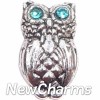 H7154 Owl With CZ Eyes Floating Locket Charm