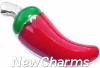 H7197 Red And Green Chili Pepper Floating Locket Charm