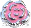 H7509 Big Pink Flower Floating Locket Charm (clearance)