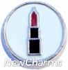 H7523 Lipstick Circle Floating Locket Charm (clearance)