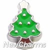 H7551 Simple Christmas Tree Floating Locket Charm