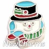 H7614 Snowman Face Floating Locket Charm