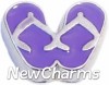 H7678 Purple Filp Flops Floating Locket Charm