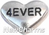 H7685 4Ever Silver Heart Floating Locket Charm