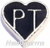 H7812 PT Physical Therapist Heart Floating Locket Charm